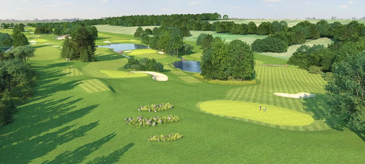 Golfové ihrisko Malá Ida - krajinný návrh s vodnými plochami